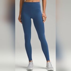 Lululemon Wunder Train High-Rise Tight, 28" size 6, Pitch Blue